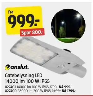 Jula Gatebelysning LED 14000 lm 100 W IP65 tilbud