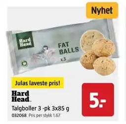 Jula Talgboller 3 -pk 3x85 g, NOK 5 tilbud