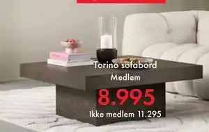 Fagmøbler Torino sofabord, NOK 11295, Medlemspris tilbud
