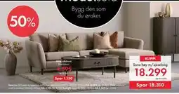 Fagmøbler Sone høy m/sjeselong, NOK 18299 tilbud