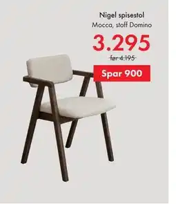 Fagmøbler Nigel spisestol, NOK 3295 tilbud