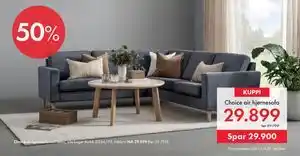 Choice air hjørnesofa, NOK 29899