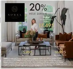Fagmøbler Nobel 3,5-seter stoff Strong, NOK 21895, Medlemspris tilbud