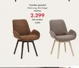 Fagmøbler Camden spisestol, NOK 2899, Medlemspris tilbud