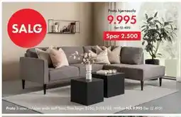 Fagmøbler Prato hjørnesofa, NOK 9995 tilbud