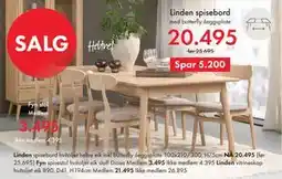 Fagmøbler Linden spisebord, NOK 20495 tilbud