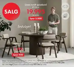 Fagmøbler Linea rundt spisebord, NOK 19995 tilbud