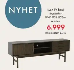 Fagmøbler Lyon TV-benk, NOK 8749, Medlemspris tilbud