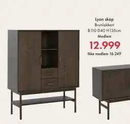 Fagmøbler Lyon skap, NOK 16249, Medlemspris tilbud