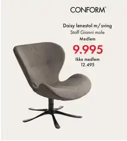 Fagmøbler Daisy lenestol m/sving, NOK 12495, Medlemspris tilbud
