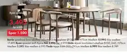 Fagmøbler Ryan spisestol stoff, NOK 3495 tilbud