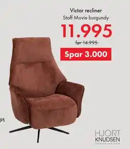 Fagmøbler Victor recliner, NOK 11995 tilbud