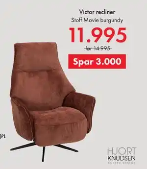 Fagmøbler Victor recliner, NOK 11995 tilbud