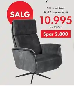 Fagmøbler Silius recliner, NOK 10995 tilbud