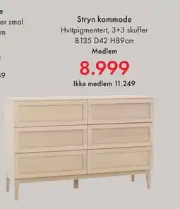 Fagmøbler Stryn kommode, NOK 11249, Medlemspris tilbud