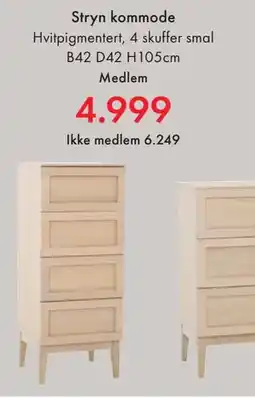 Fagmøbler Stryn kommode, NOK 6249, Medlemspris tilbud