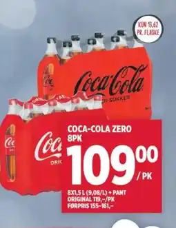 Meny COCA-COLA Zero tilbud