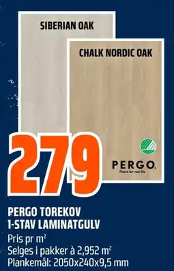 Coop Obs Pergo torekov 1-stav laminatgulv tilbud