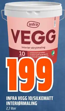 Coop Obs INFRA Vegg 10/silkematt interiørmaling tilbud