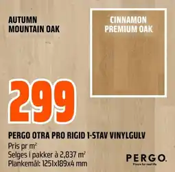 Coop Obs Pergo otra pro rigid 1-stav vinylgulv tilbud