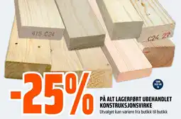 Coop Obs På alt lagerført ubehandlet konstruksjonsvirke tilbud