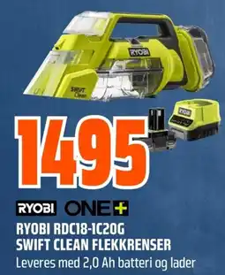Coop Obs RYOBI ONE + Rdc18-1c20g swift clean flekkrenser tilbud