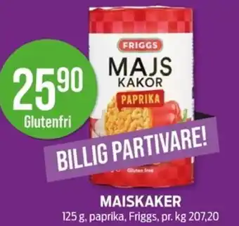 Kiwi FRIGGS Maiskaker tilbud