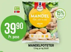 Kiwi MANDELPOTETER, NOK 39.9 tilbud