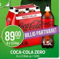 Kiwi COCA-COLA ZERO, NOK 89 tilbud
