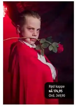 Nille Rød kappe, NOK 174.95 tilbud
