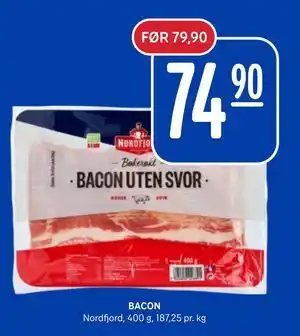 Rema 1000 BACON, NOK 74.9 tilbud