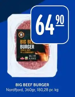 Rema 1000 BIG BEEF BURGER, NOK 64.9 tilbud