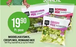 Kiwi MIDDELHAVSMIX, CRISPI MIX, ROMANO MIX, NOK 19.9 tilbud