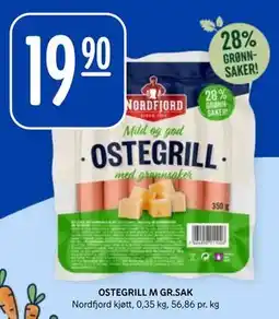 Rema 1000 OSTEGRILL M GR.SAK, NOK 19.9 tilbud