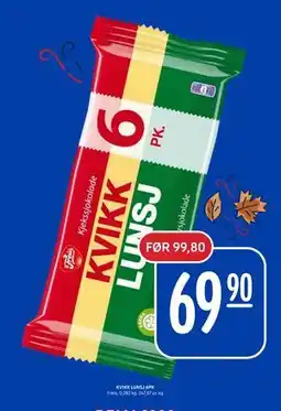 Rema 1000 KVIKK LUNSJ 6PK, NOK 69.9 tilbud