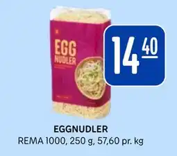 Rema 1000 EGGNUDLER, NOK 14.4 tilbud