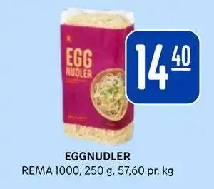 Rema 1000 EGGNUDLER, NOK 14.4 tilbud