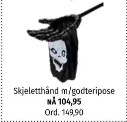 Nille Skjeletthånd m/godteripose, NOK 104.95 tilbud