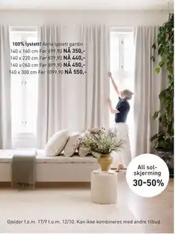Kid Interiør Anna lystett gardin tilbud