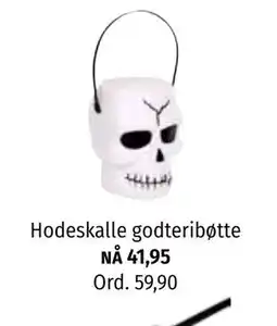 Nille Hodeskalle godteribøtte, NOK 41.95 tilbud