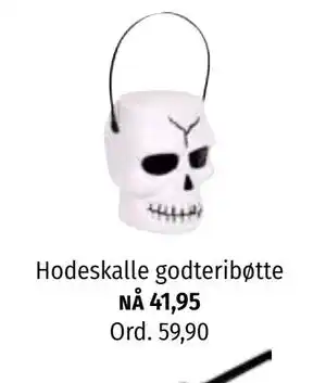 Nille Hodeskalle godteribøtte, NOK 41.95 tilbud