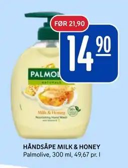 Rema 1000 HÅNDSÅPE MILK & HONEY, NOK 14.9 tilbud