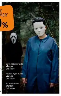 Nille Michael Myers maske, NOK 89.95 tilbud