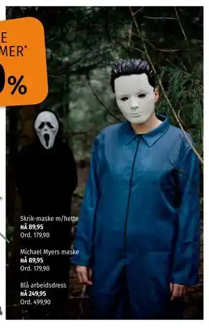 Nille Michael Myers maske, NOK 89.95 tilbud