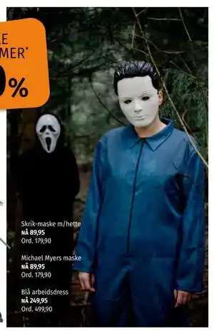 Nille Skrik-maske m/hette, NOK 89.95 tilbud
