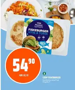 Coop Obs COOP FISKEBURGER, NOK 54.9 tilbud