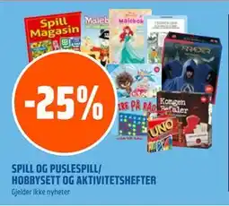 Coop Obs SPILL OG PUSLESPILL/ HOBBYSETT OG AKTIVITETSHEFTER tilbud