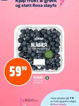 Coop Obs BLÅBÆR, NOK 59.9 tilbud