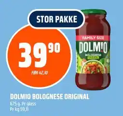 Coop Obs DOLMIO BOLOGNESE ORIGINAL, NOK 39.9 tilbud