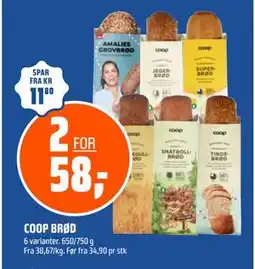 Coop Obs COOP BRØD, NOK 58 tilbud